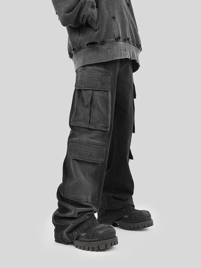 UNDERWATER Gradient 3D Patch Pockets Denim Jeans