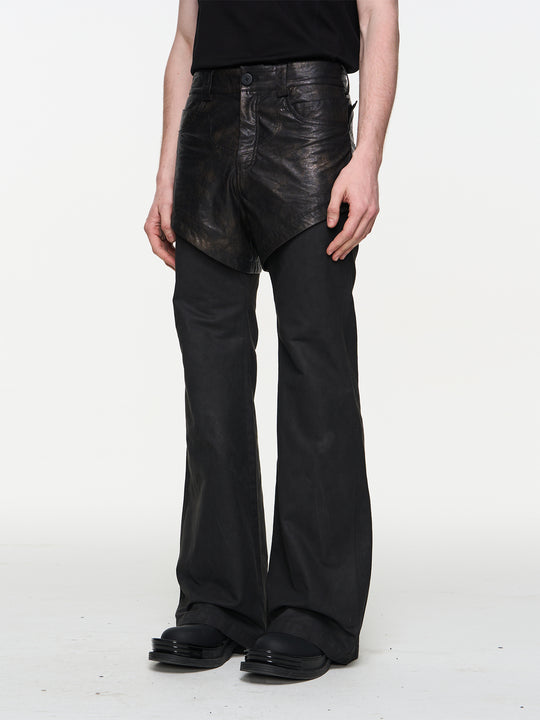 BLIND NO PLAN Double Layer Fake Two Piece Pants