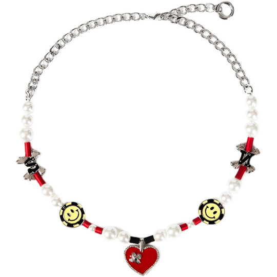 SALUTE x NBO Smiley Face Fake Love Necklace | Face 3 Face