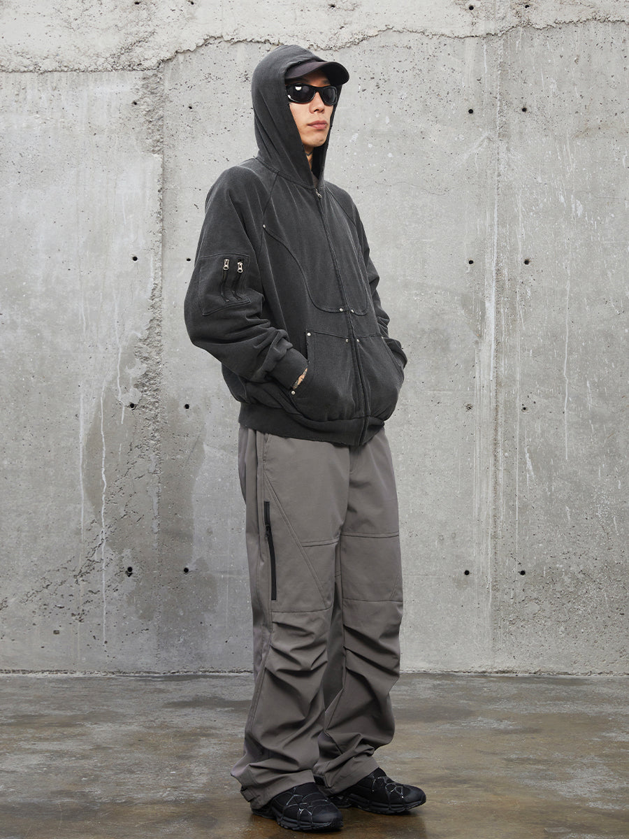 F2CE Nylon Knee Pleats Paratrooper Pants
