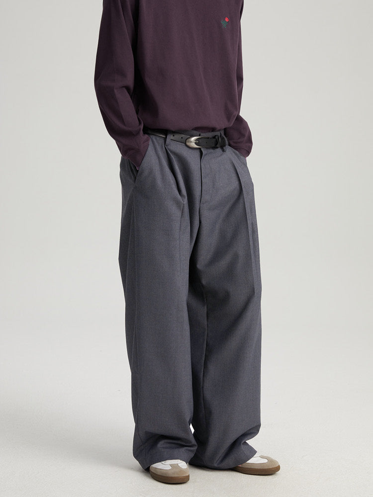 Wassup House Loose Pleated Suit Pants