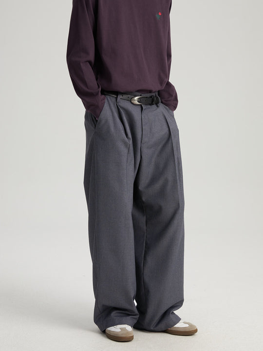 Wassup House Loose Pleated Suit Pants