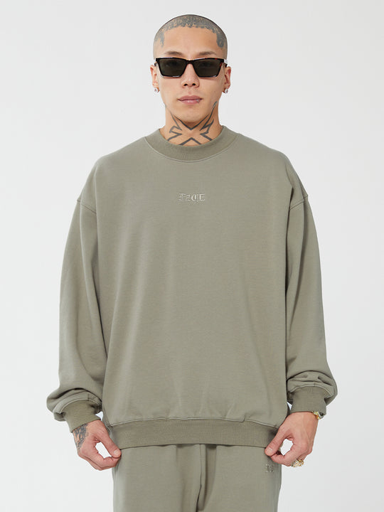 F2CE Embroidered LOGO Basic Pullover Sweatshirts | Face 3 Face