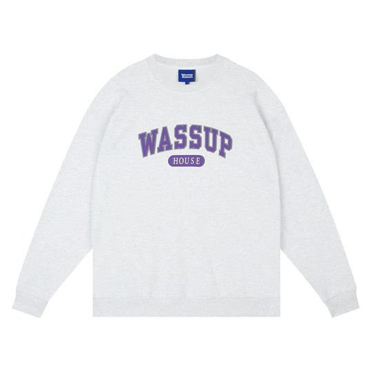 Wassup House School Logo Print Sweatshirt