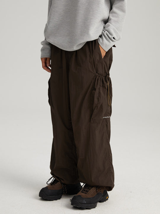 Wassup House Metallic Silk Large Pockets Work Pants
