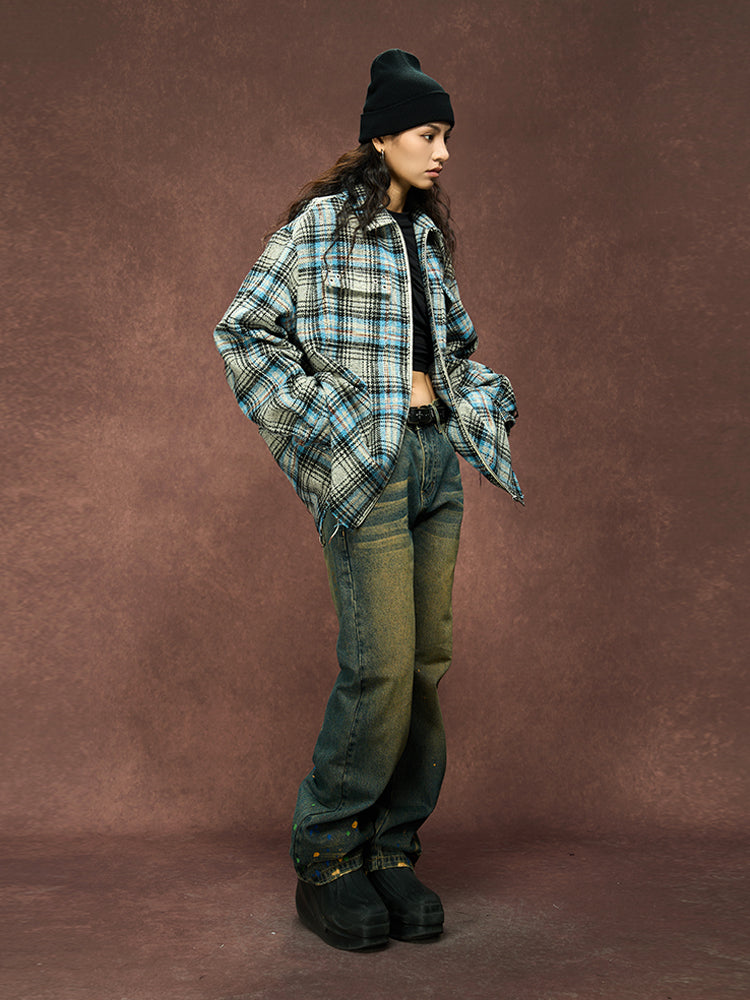 YADcrew Washed Ink Destruction Denim Jeans