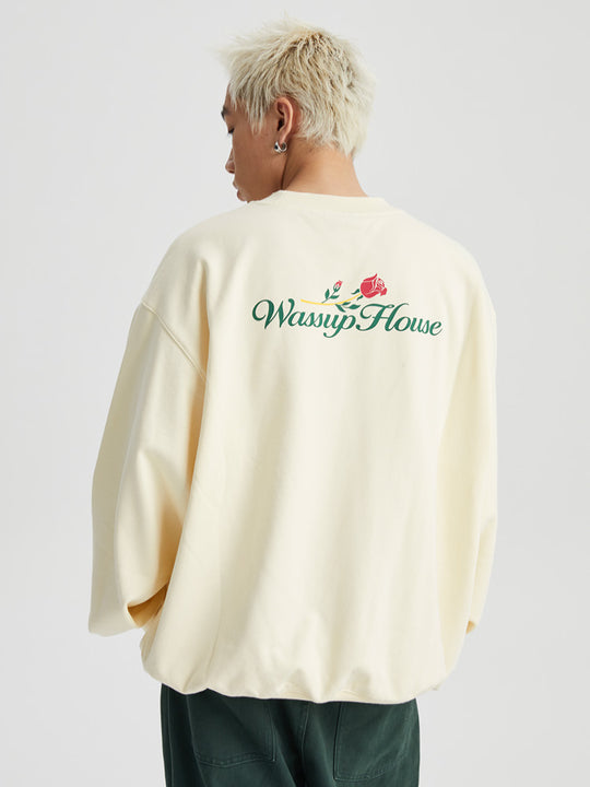 Wassup House Rose Printed Sweatshirt