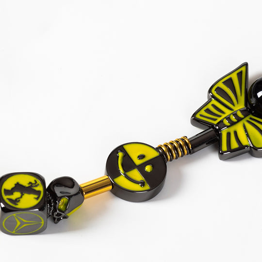 SALUTE *EVAE+ MOB Testing butterfly Smiley Necklace (A$AP Rocky) | Face 3 Face