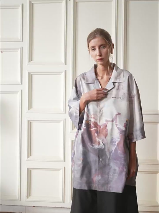 Harsh and Cruel Dancing Circle Full Print Cuban Shirt