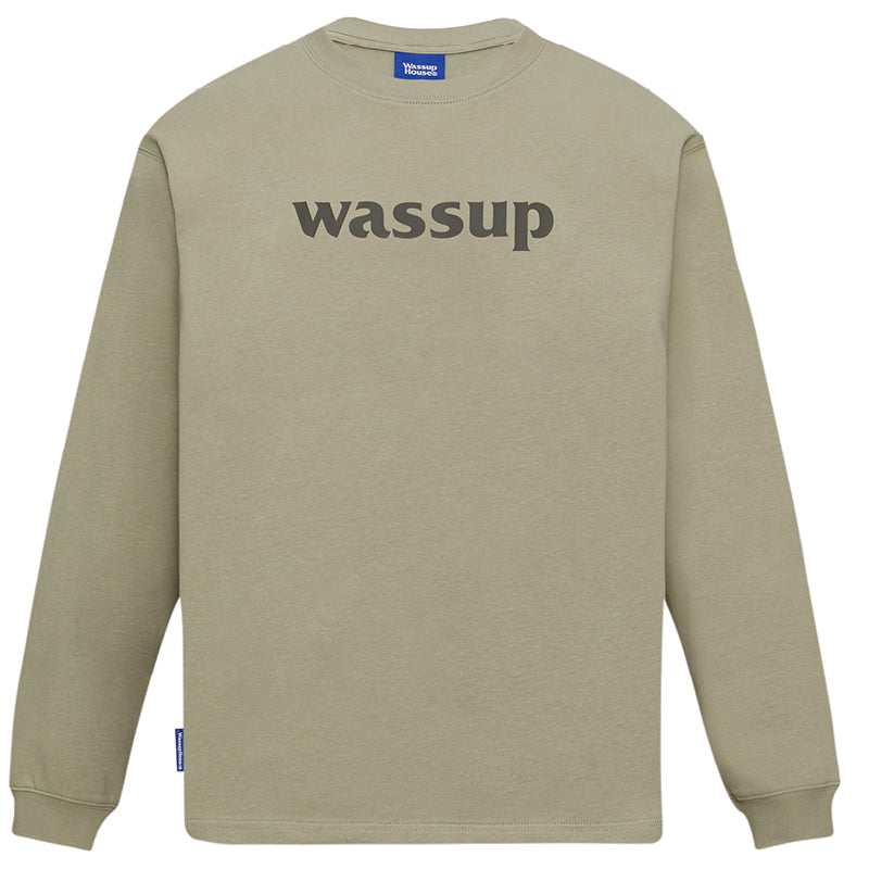 Wassup House Basic Logo printed Long Sleeved Tee