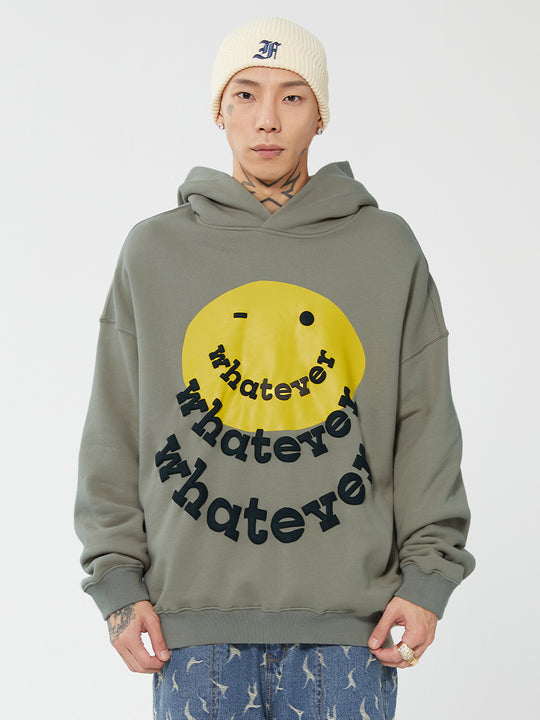 F2CE Foam Smiley Print Pullover Hoodie | Face 3 Face