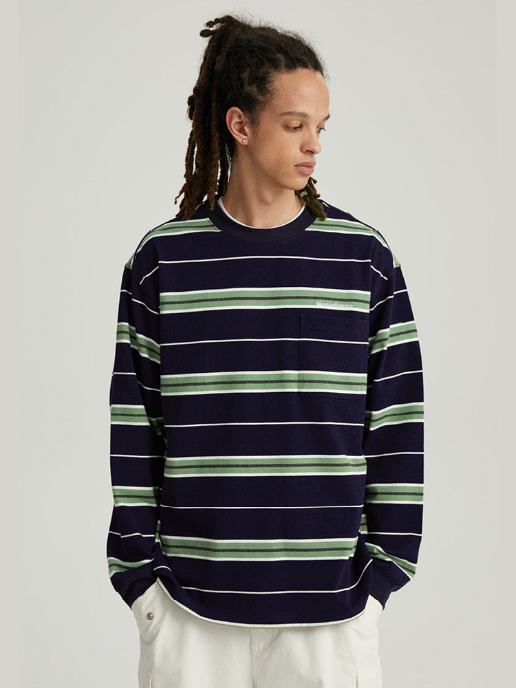 Wassup House Multi Color Striped Long Sleeved Tee