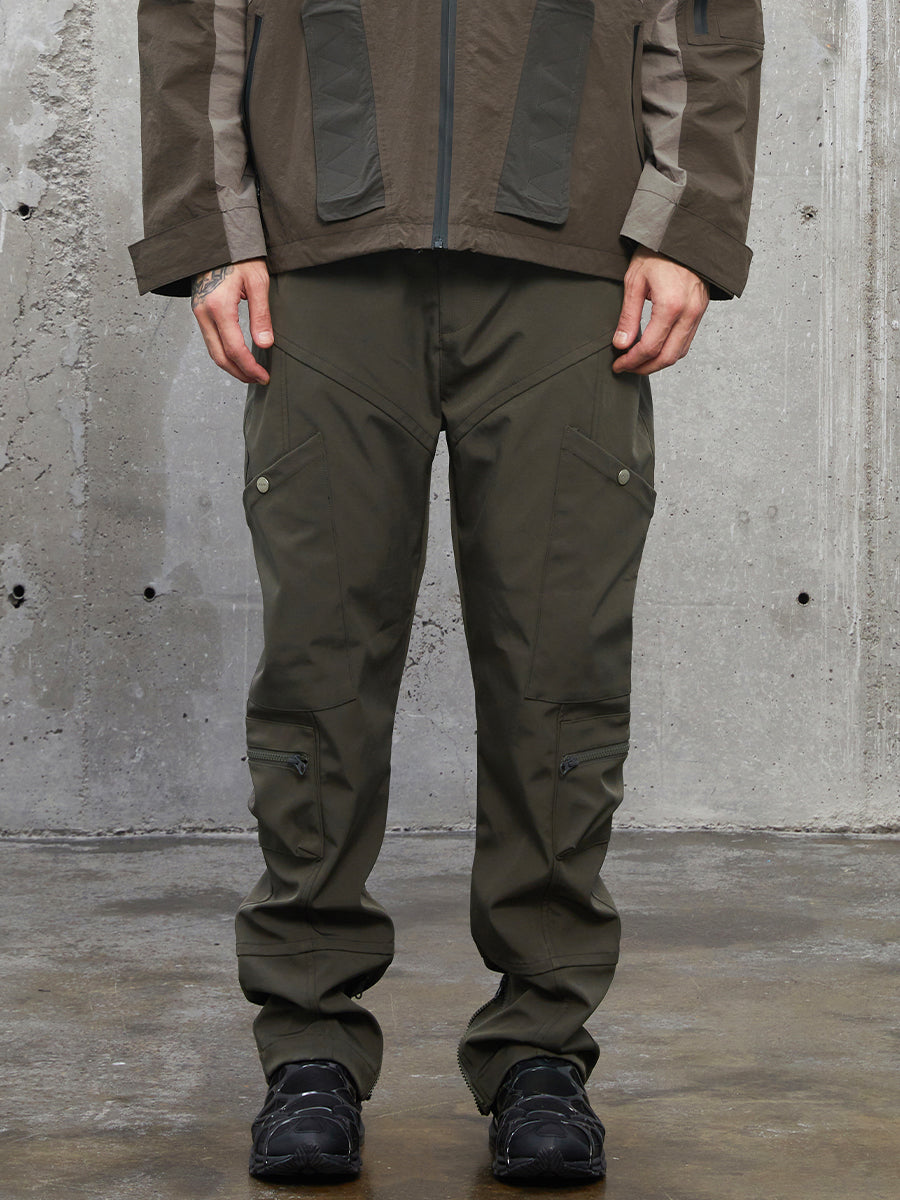 F2CE Functional Pockets Workwear Leg Zipper Pants