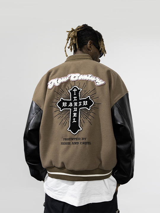 Harsh and Cruel New Century Embroidered Varsity Jacket | Face 3 Face