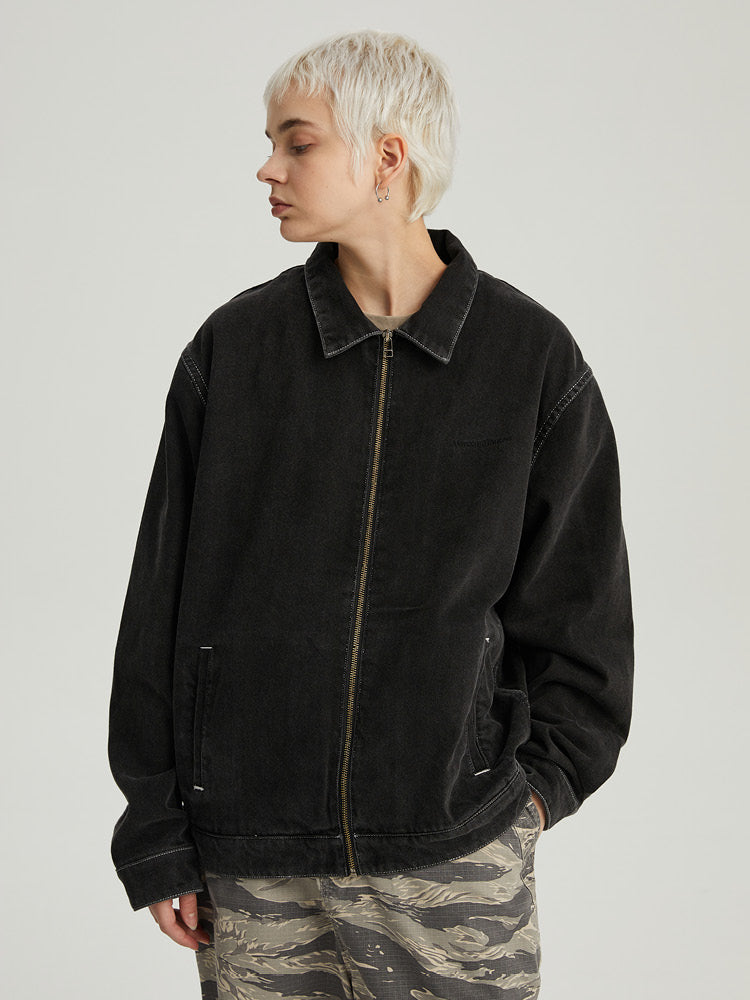 Wassup House Denim Basic Zipper Jacket