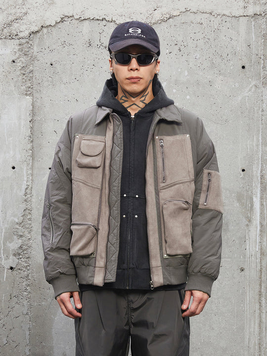 F2CE Multi Pockets Bomber Flight Jacket