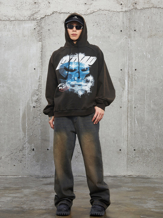 F2CE Skull Graffiti Printing Hoodie