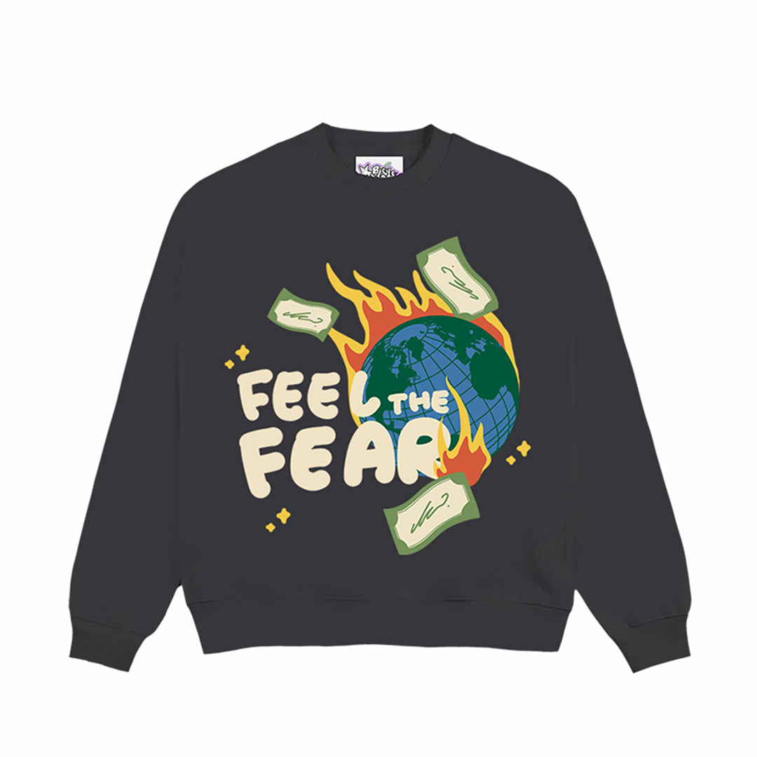 F3F Select Feel The Fear Earth Print Sweatshirts