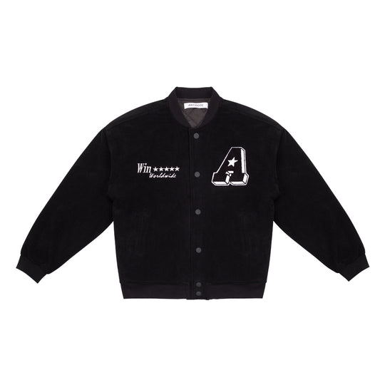 ANTIDOTE 90210 Embroidered Corduroy Varsity Jacket | Face 3 Face