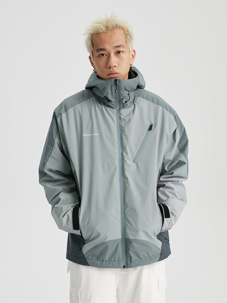 Wassup House Color Blocking Waterproof Hooded Jacket