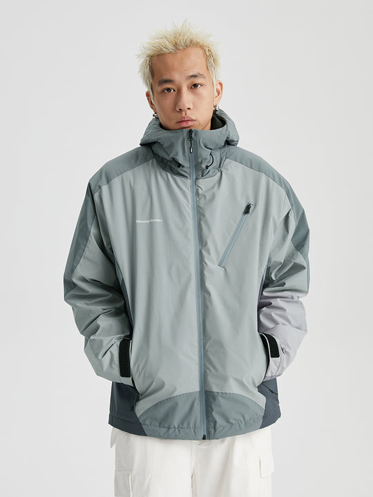 Wassup House Color Blocking Waterproof Hooded Jacket