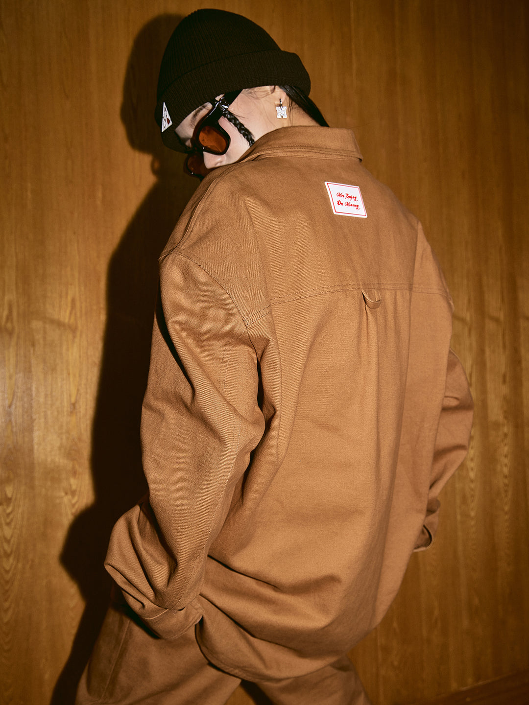 MEDM Embroidered Letters Logo Workwear Jacket | Face 3 Face