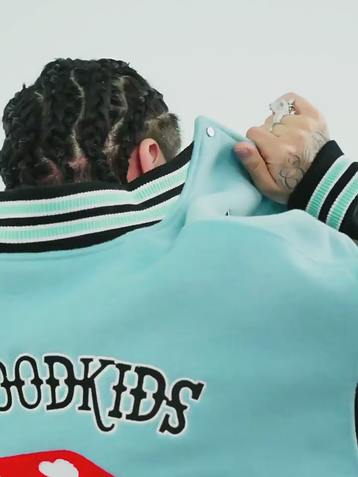 AFGK Dice Leather Varsity Jacket