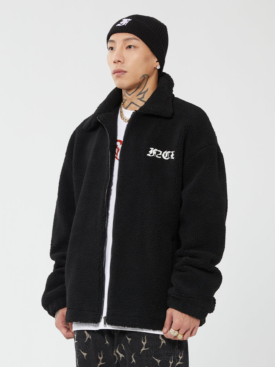 F2CE Ideal Reality Embroidered Sherpa Fleece Jacket | Face 3 Face