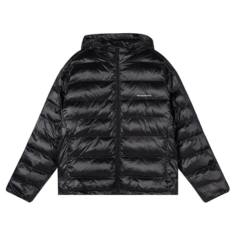 Wassup House Basic Glossy Hooded Down Jacket