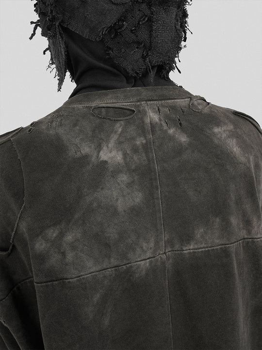 UNDERWATER Destruction Cross Deconstruction Zipper Tee Black