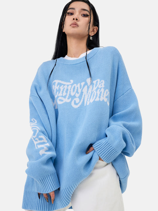 MEDM Flower Font Logo Knit Sweater | Face 3 Face