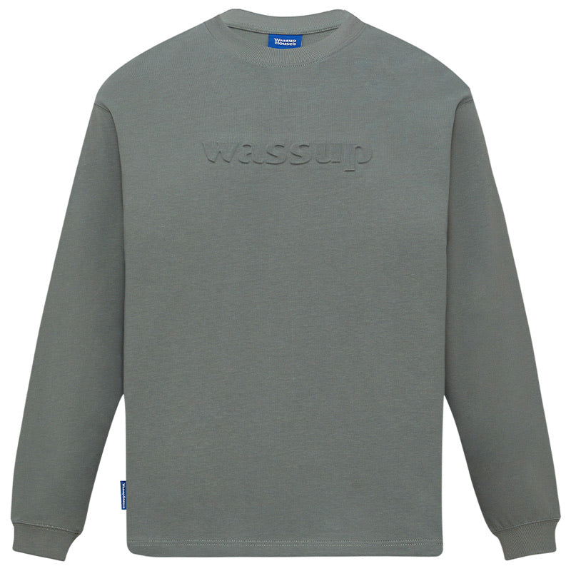 Wassup House Basic 3D Embossed Logo Long Sleeved Tee