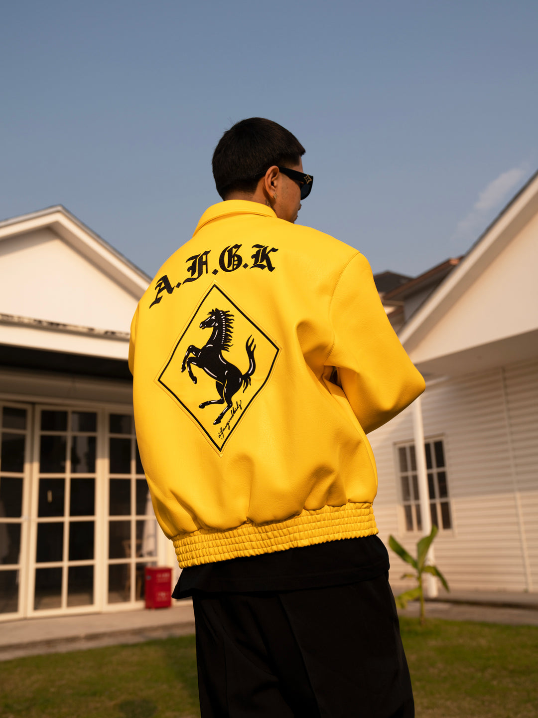 Racer varsity jacket | Racing Leather Jacket | Face 3 Face