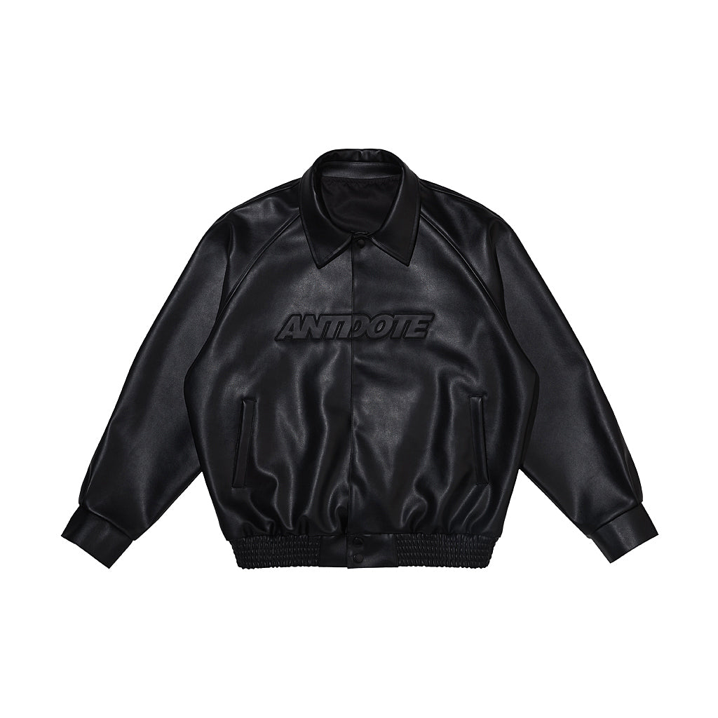 ANTIDOTE WTF Logo PU Leather Jacket | Face 3 Face