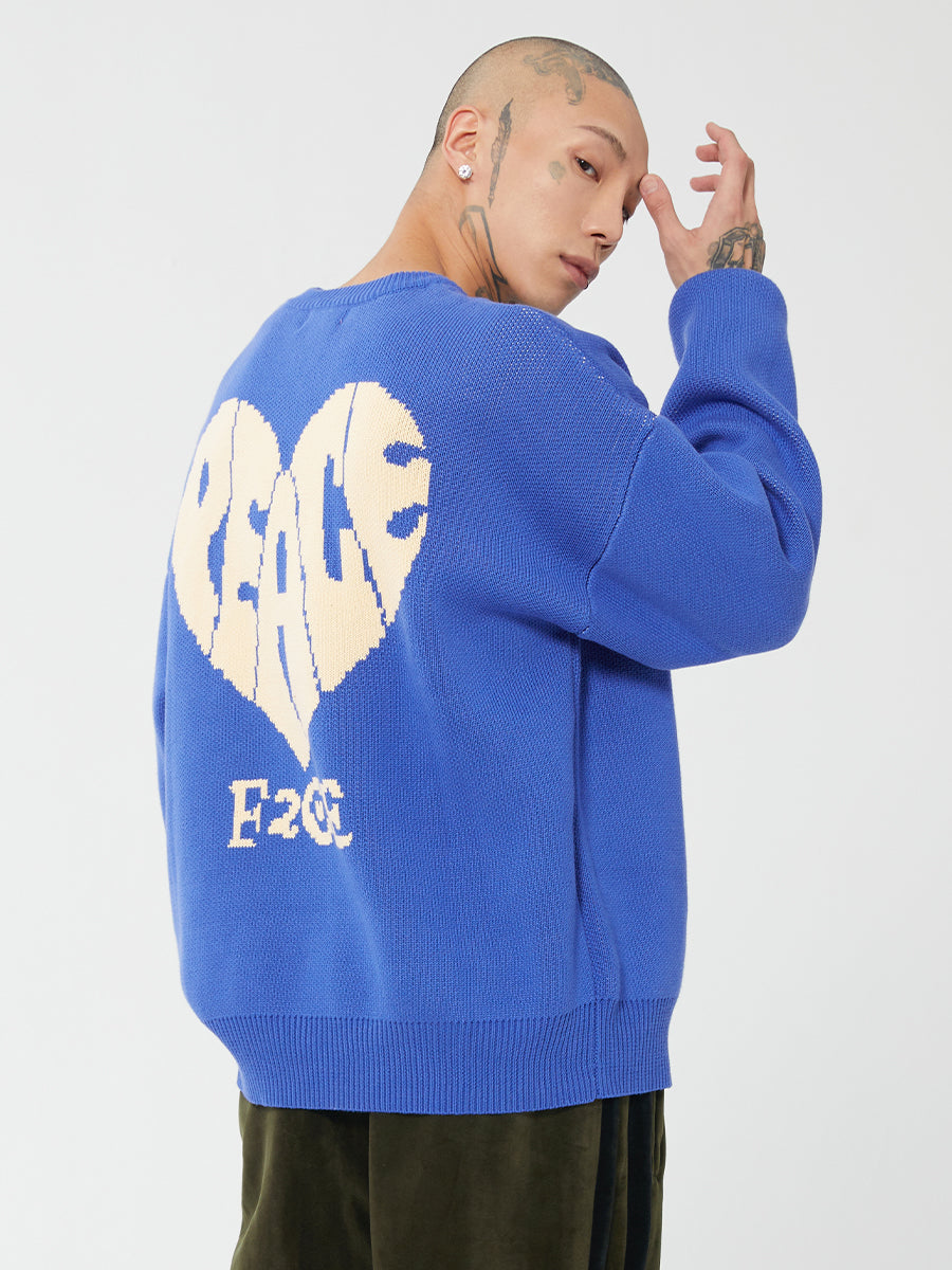 F2CE Love Heart LOGO Knit Sweater | Face 3 Face