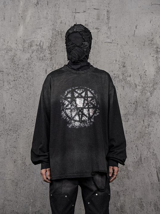 UNDERWATER Destruction Dark Printed Long Sleeve Tee