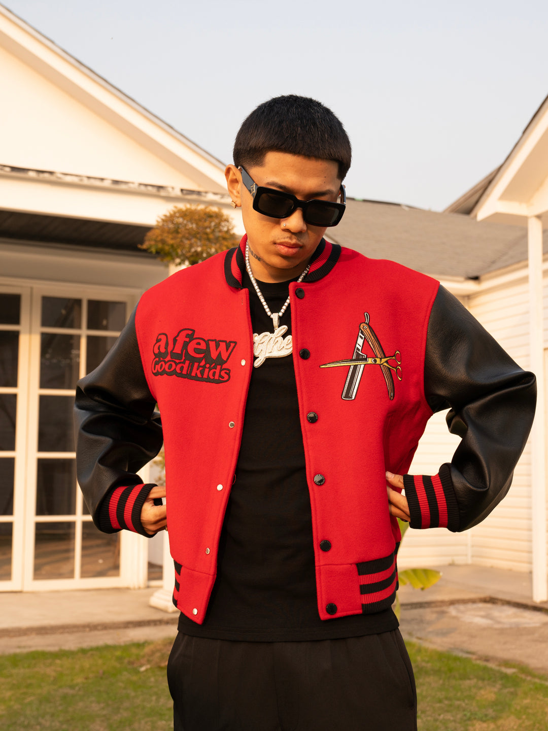 Racer varsity jacket | Barber Varsity Jacket| Face 3 Face