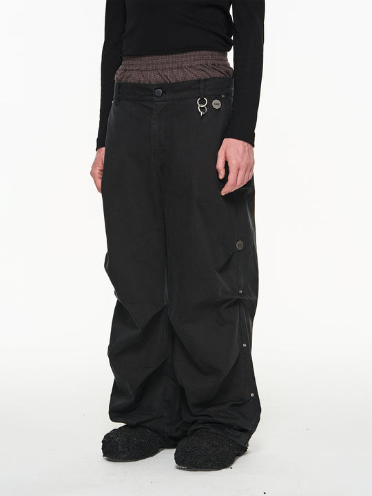 BLIND NO PLAN False Two Piece Pleated Pants