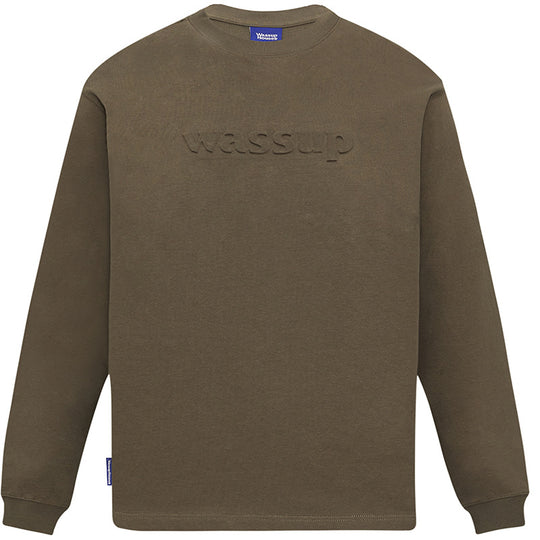 Wassup House Basic 3D Embossed Logo Long Sleeved Tee