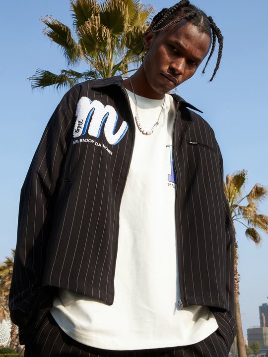 MEDM Striped Logo Jacket | Face 3 Face