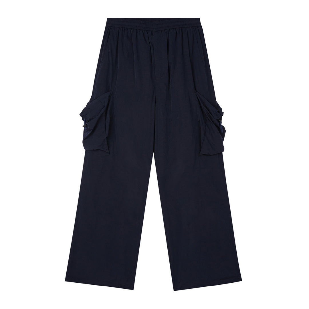 Wassup House Metallic Silk Large Pockets Work Pants