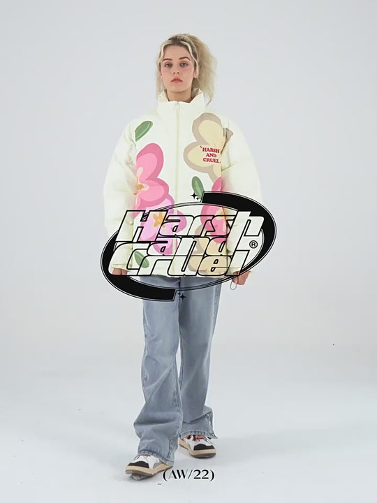 Harsh and Cruel Cartoon Flowers Jacket