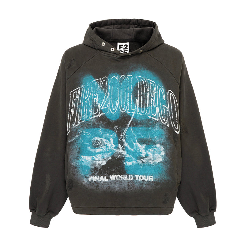 F2CE Graffiti Printing Hoodie