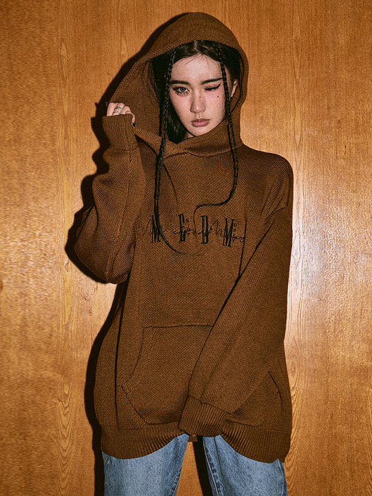 MEDM Logo hooded Knit Sweater | Face 3 Face