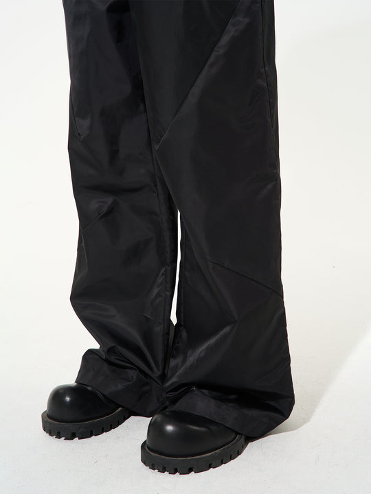 BLIND NO PLAN Silhouette Straight Leg Nylon Pants