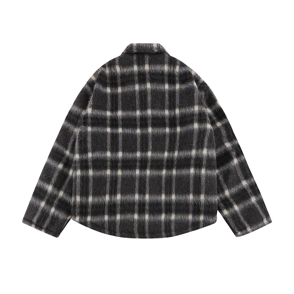 F3F Select  Embroidery Checked Shirt Jacket