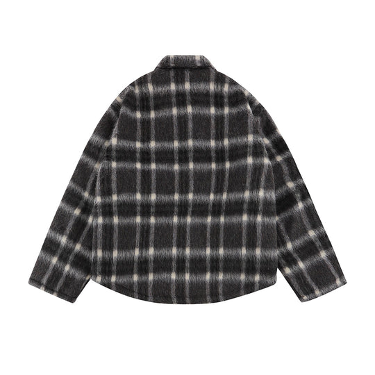 F3F Select  Embroidery Checked Shirt Jacket