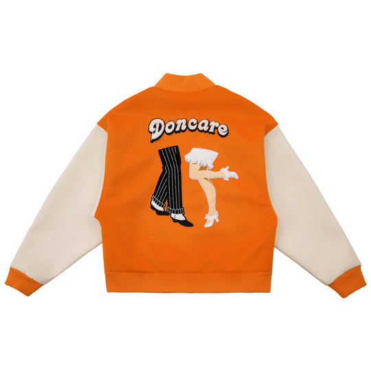 DONCARE Legs Varsity Baseball Jacket | Face 3 Face