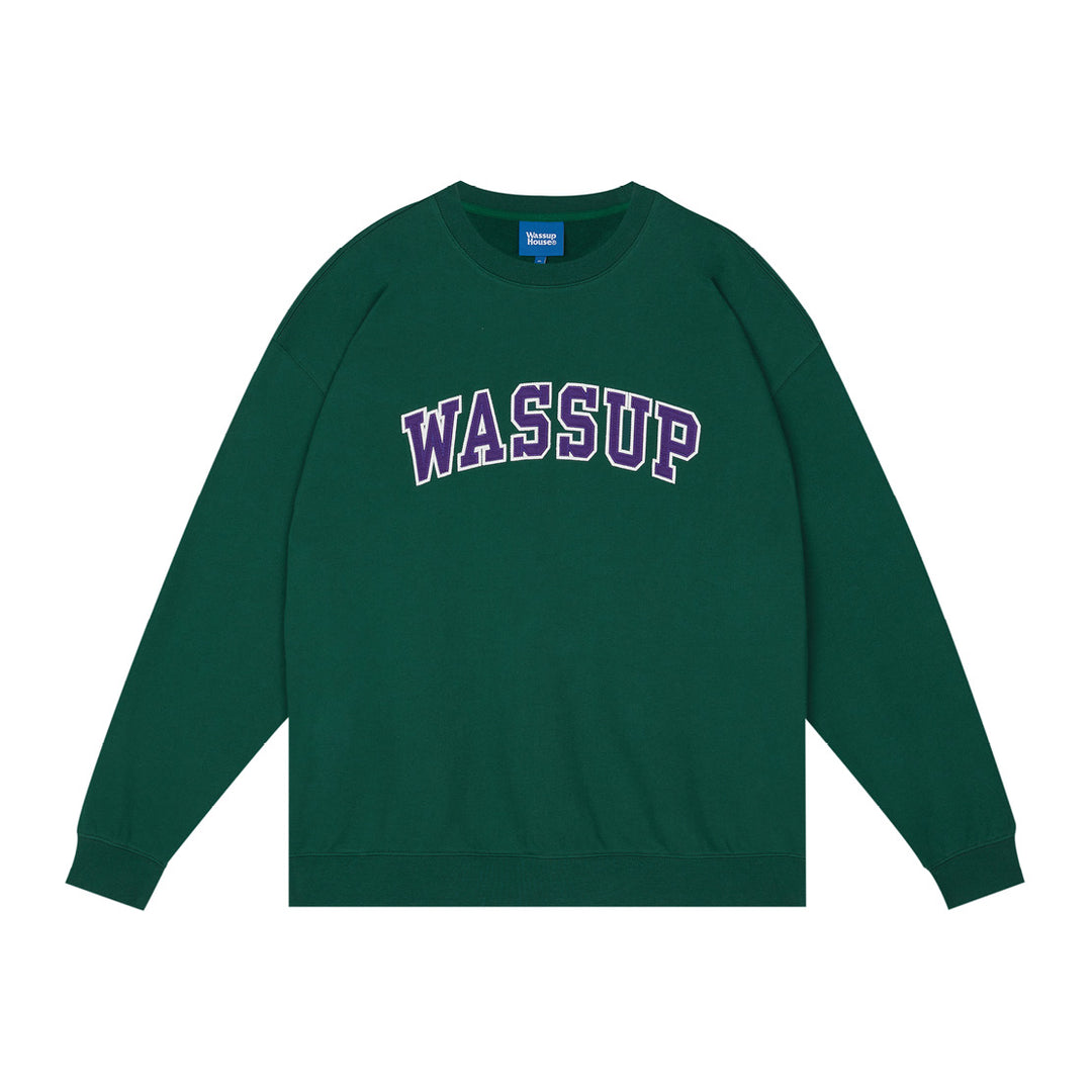 Wassup House Patch Embroidery Logo Sweatshirt