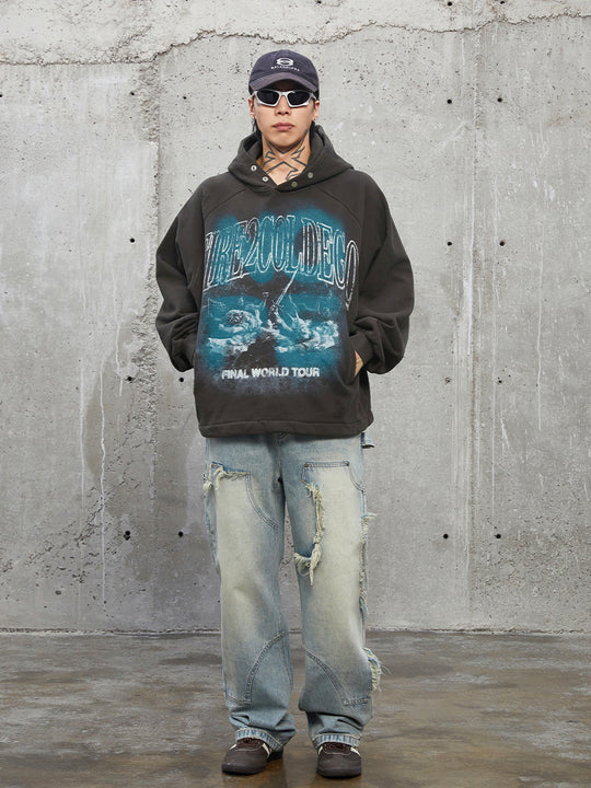 F2CE Graffiti Printing Hoodie
